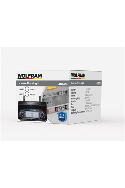 Led Plaka Lambası Siyah Kapak 12–24V R10 R148 - 40506