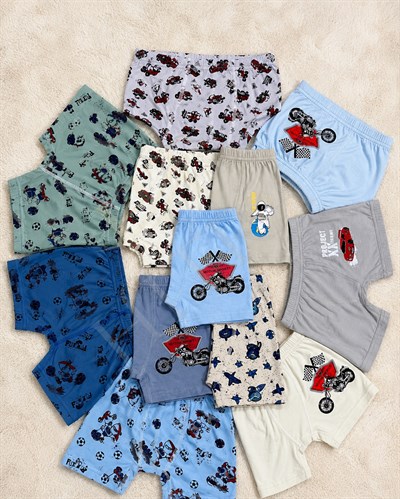 6 Adet Erkek Çocuk Boxer
