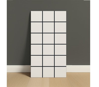 30X60 cm Kendinden Yapışkanlı Duvar,banyo,tezgah Arası Kaplama Beyaz Kareli