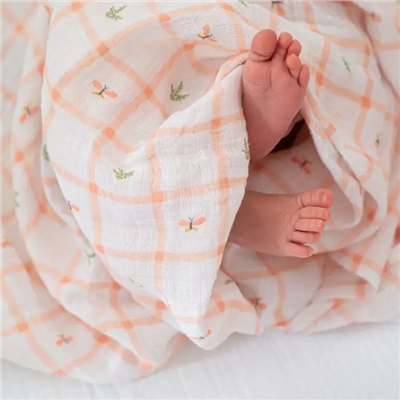 Aden & Anais - Country Floral Pamuklu Kundak Örtüsü 4lü Set