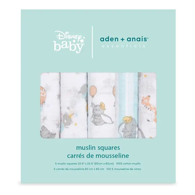 Aden & Anais - Disney Dumbo New Heights 5li Müslin Set