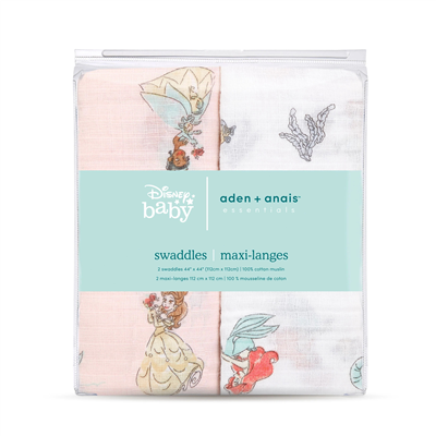 Aden & Anais -  Disney™ Princess 2li Pamuklu Kundak Set