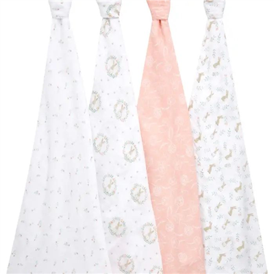 Aden & Anais - Disney Princess Pamuklu Kundak Örtüsü 4lü Set