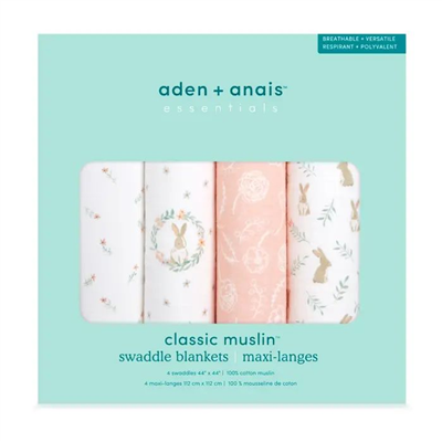 Aden & Anais - Disney Princess Pamuklu Kundak Örtüsü 4lü Set