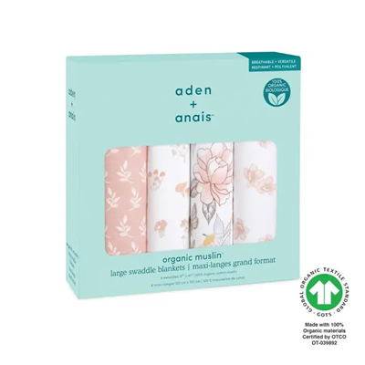 Aden & Anais - Earthly 4lü Organik Pamuklu Müslin Set