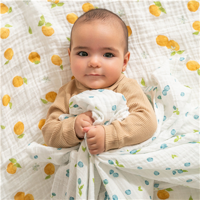 Aden & Anais - Fresh Fruit 4lü Organik Pamuklu Müslin Set