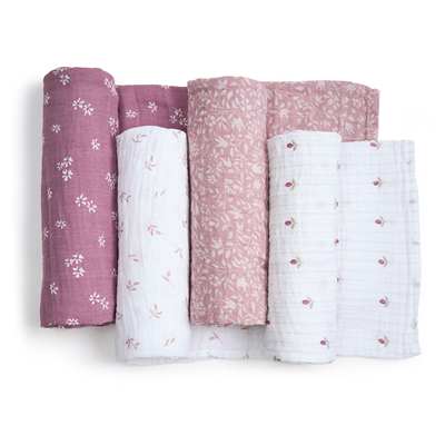 Aden & Anais - Heritage Floral 4lü Organik Pamuklu Müslin Set