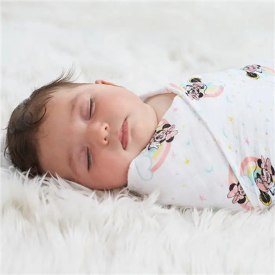 Aden & Anais - Minnie Rainbows Pamuklu Kundak Örtüsü 4lü Set