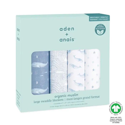 Aden & Anais - Oceanic 4lü Organik Kundak Set