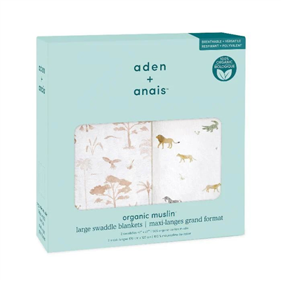 Aden & Anais - Safari Dreams 2li Organik Kundak Set