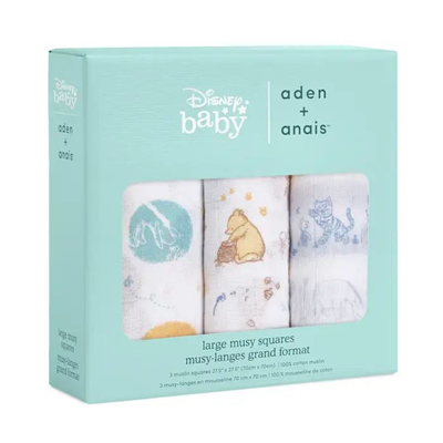 Aden & Anais - Winnie The Pooh In The Woods 3lü Müslin Set