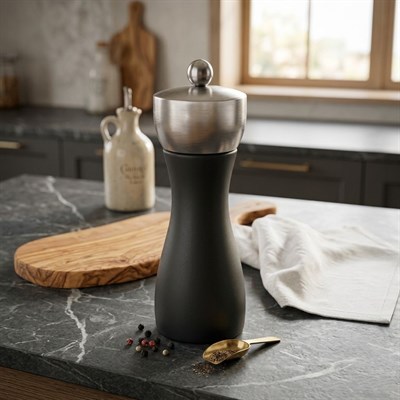 Lüks Değirmen Çelik Mekanizmalı 13 cm Siyah