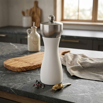 Lüks Değirmen Çelik Mekanizmalı 13 cm Beyaz
