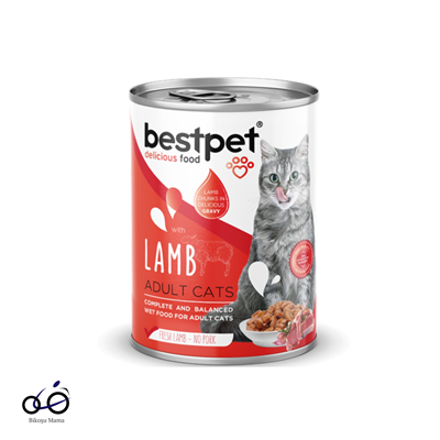 Bestpet Kuzu Parça Etli Ve Soslu Yetişkin Kedi Konservesi 400gr