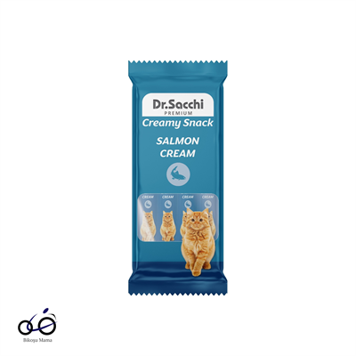 Dr.Sacchi Creamy Snack Somonlu Sıvı Kedi Ödülü 4'Lü Paket