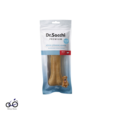 Dr.Sacchi Premium Sığır Etli Doğal Sığır Derisi Press Kemik Tahılsız Köpek Ödülü 8.5'' 1'li 170gr