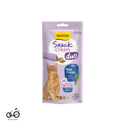 Gimcat Snack Cream Duo Ton Balıklı & Kedi Otlu Kedi Ödülü 6x15gr
