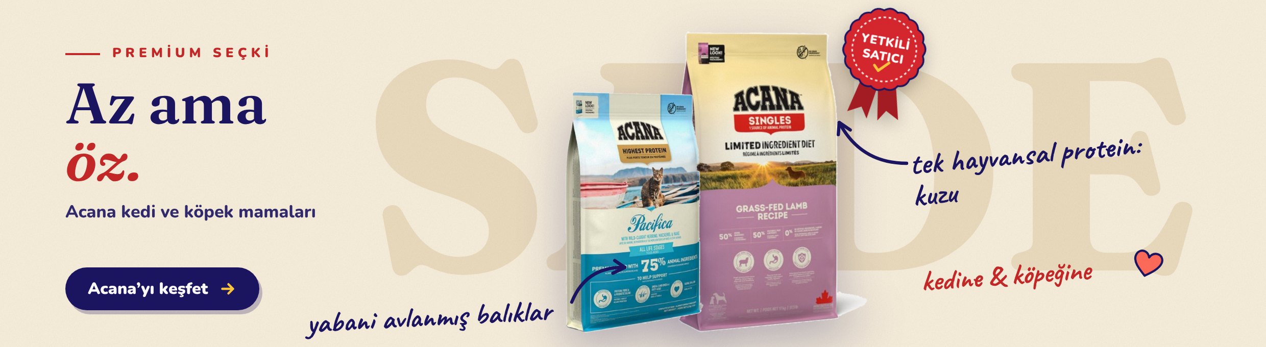 Acana kedi ve köpek mamaları, premium seçki