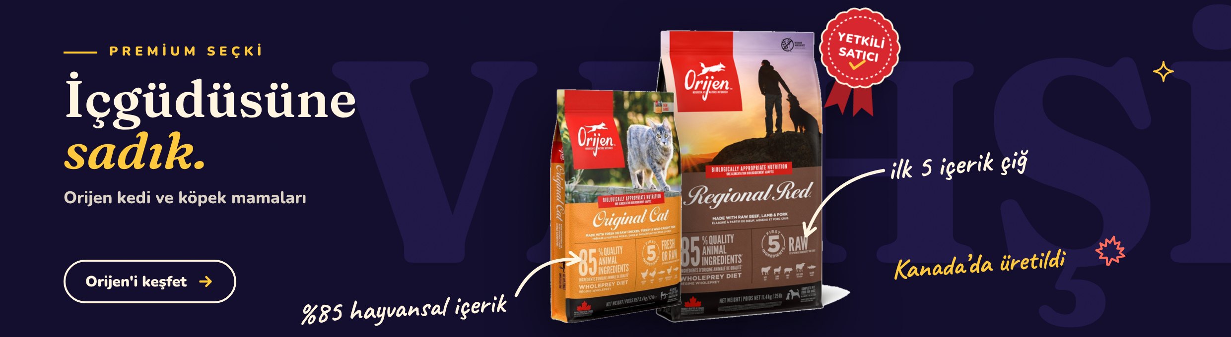 Orijen kedi ve köpek mamaları, premium seçki