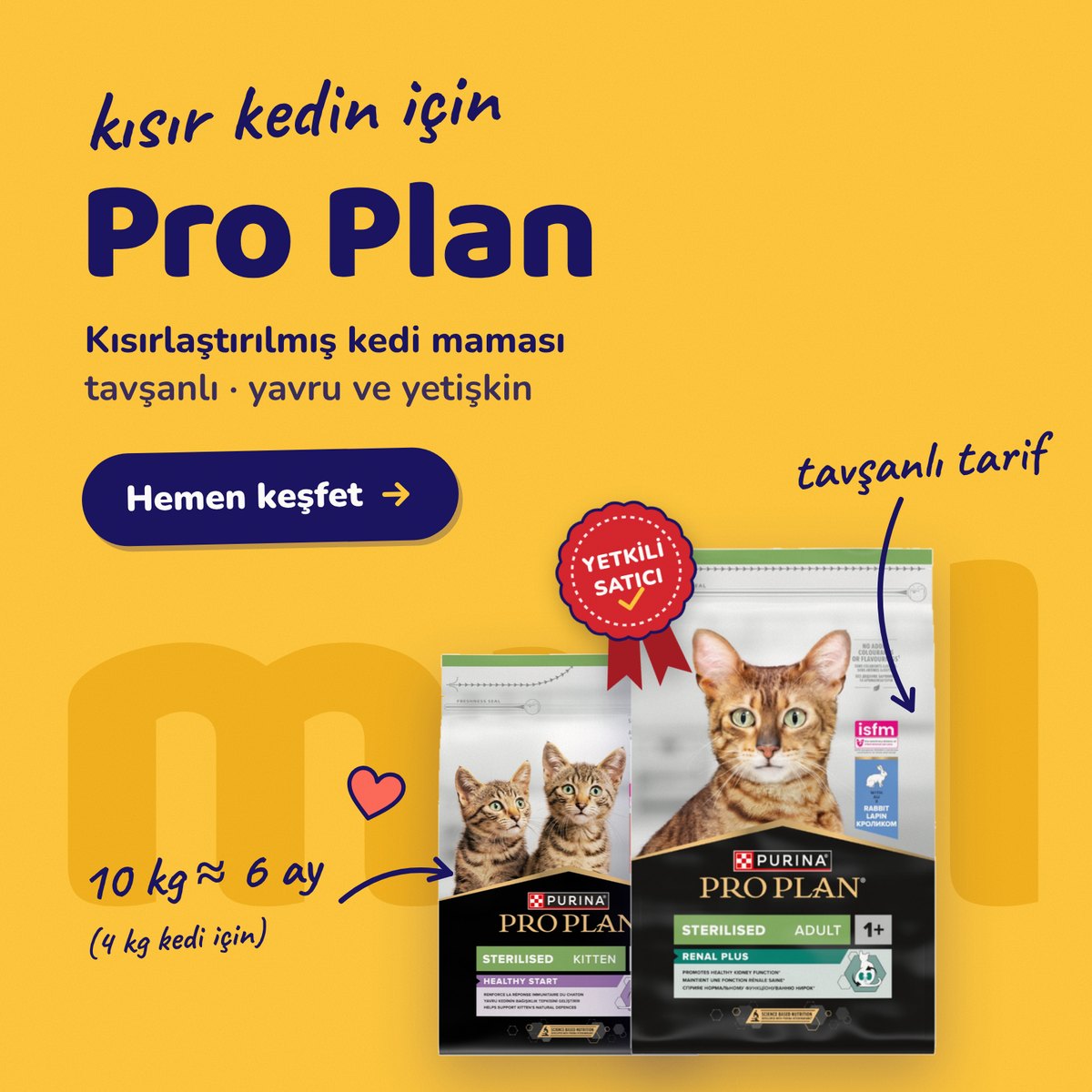 Pro Plan kısırlaştırılmış kedi maması, yetkili satıcı Bikoşu Mama