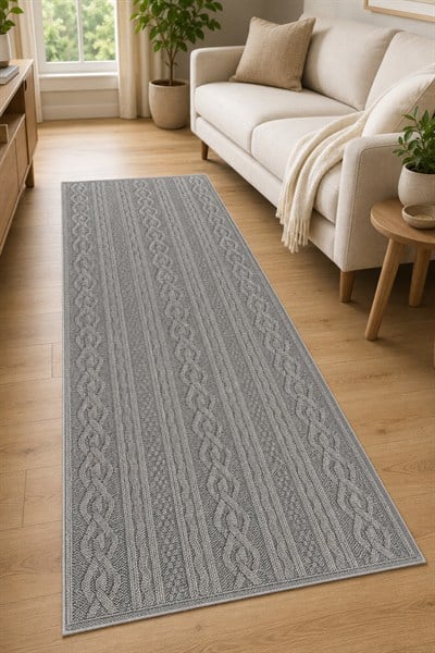 Kaymaz Taban Makinede Yıkanabilir Dijital Baskılı Şönil Dokuma Kilim