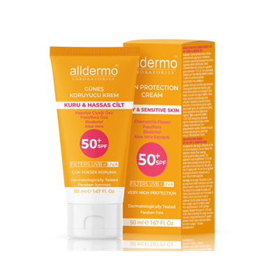 Alldermo Spf50+ Güneş Koruyucu Krem Tüp 50 ml