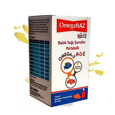 Omega Naz Kids Balık Yağı Şurubu Portakal Aromalı 150 ml