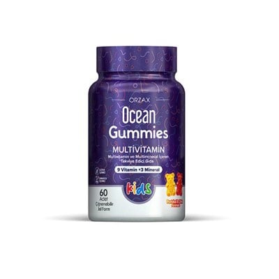 Orzax Ocean Gummies Multivitamin Kids Takviye Edici Gıda 60 Adet Çİğnenebilir Jel Form