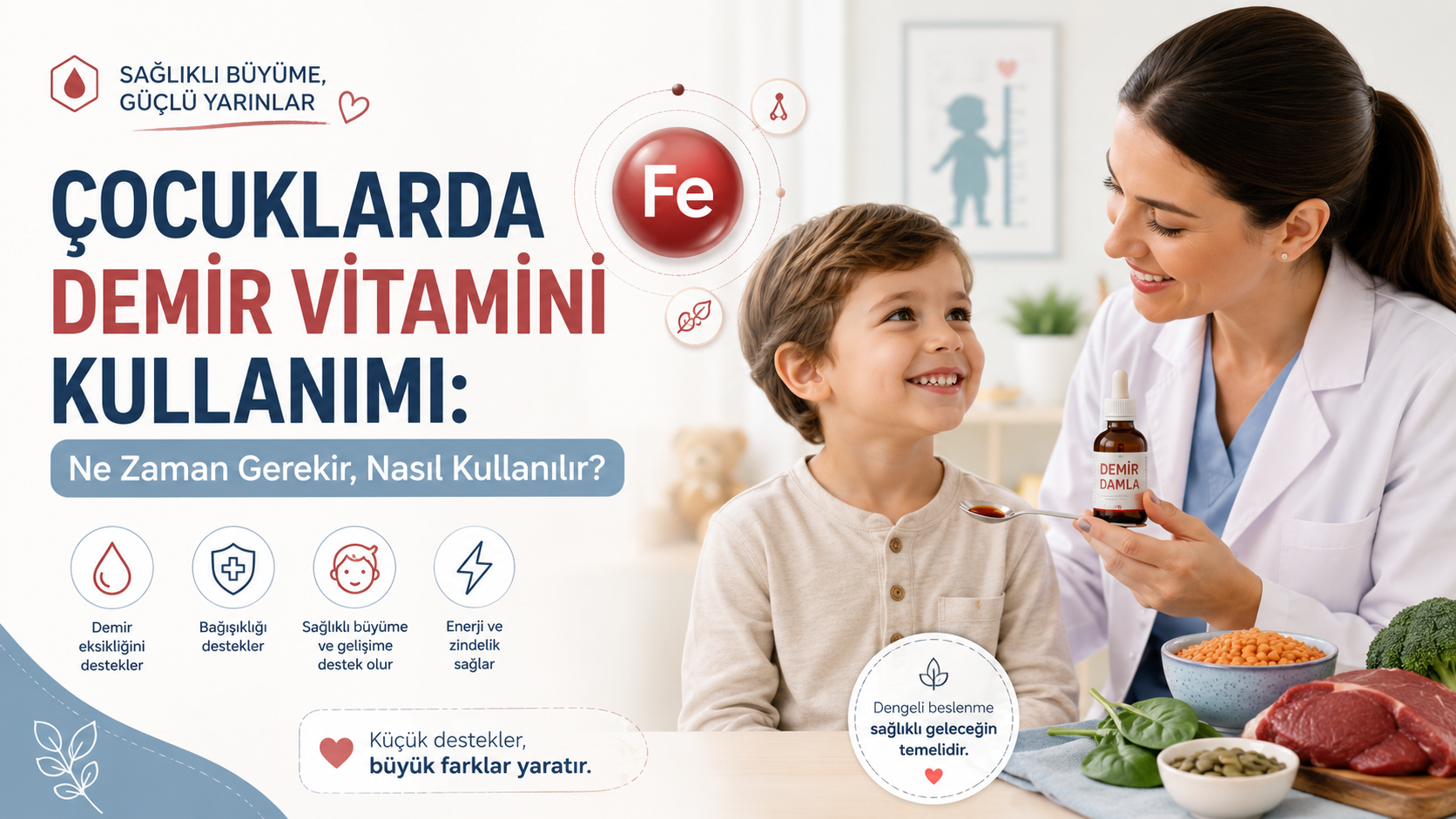 Çocuklarda Demir Vitamini Kullanımı: Ne Zaman Gerekir, Nasıl Kullanılır?