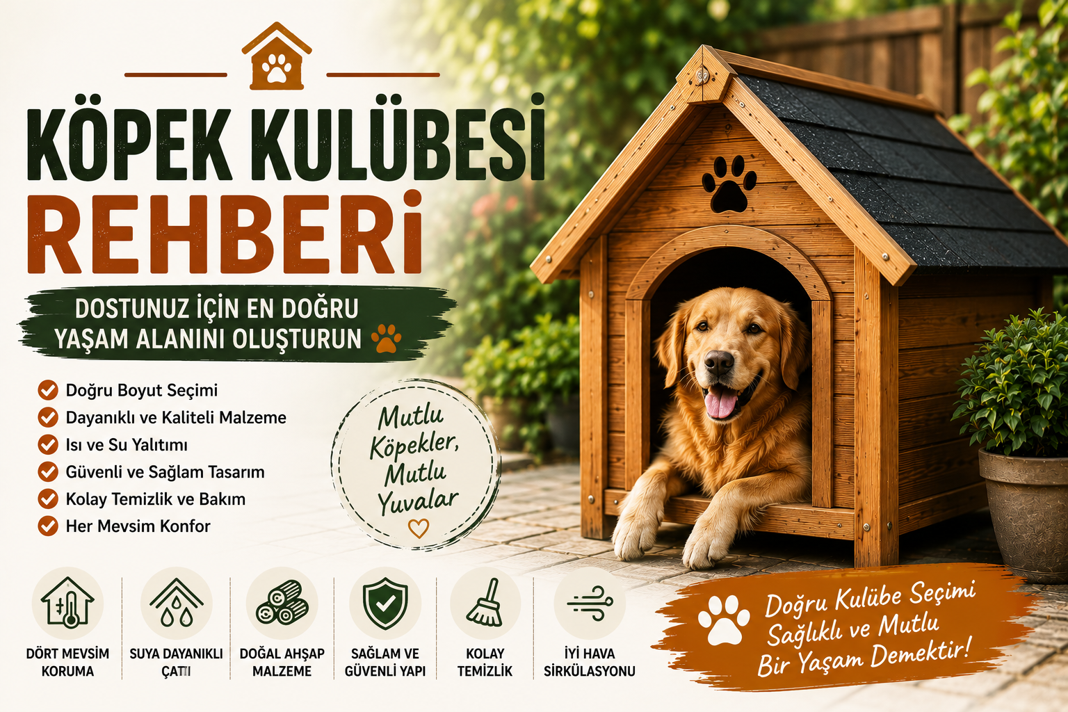 Köpek Kulübesi Rehberi: Dostunuz İçin En Doğru Yaşam Alanını Oluşturun