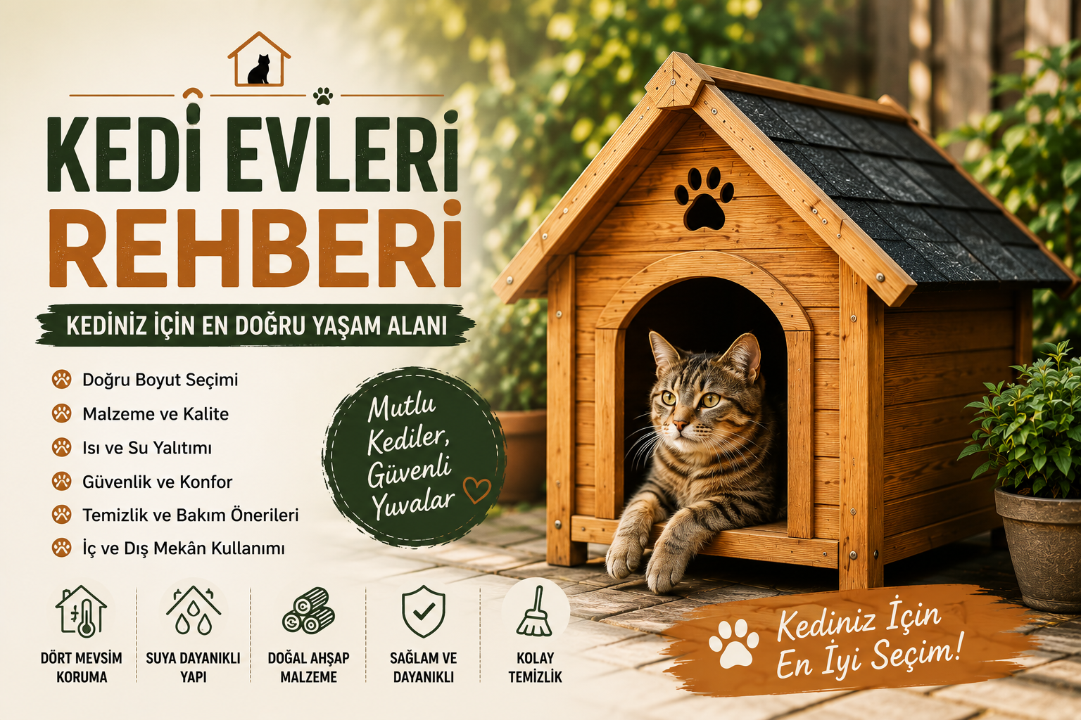 Kedi Evleri Rehberi: Kediniz İçin En Doğru Yaşam Alanını Seçmenin Püf Noktaları