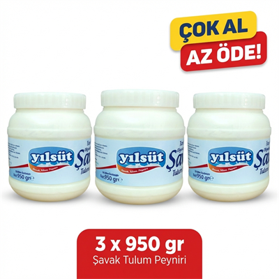 950 gram YILSÜT Şavak Tulum Peyniri (3 adet)