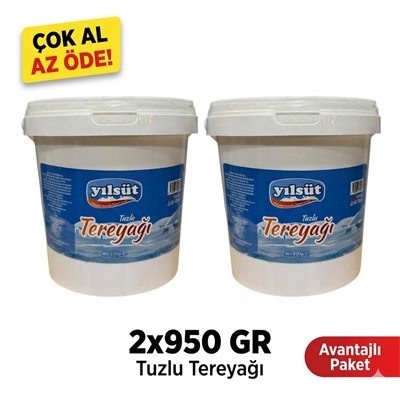 950 gram YILSÜT Tuzlu Tereyağı (2 adet)