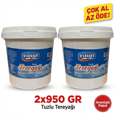 950 gram YILSÜT Tuzlu Tereyağı (2 adet)