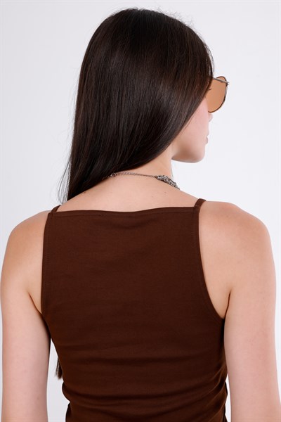 Askılı Halter Yaka Top