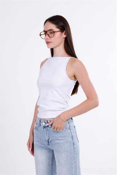 Askılı Halter Yaka Top