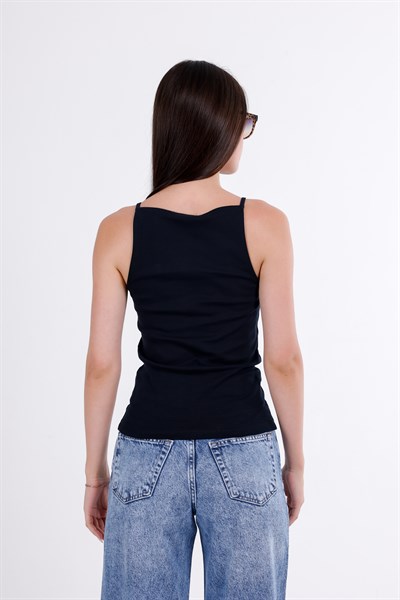 Askılı Halter Yaka Top