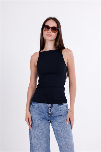 Askılı Halter Yaka Top