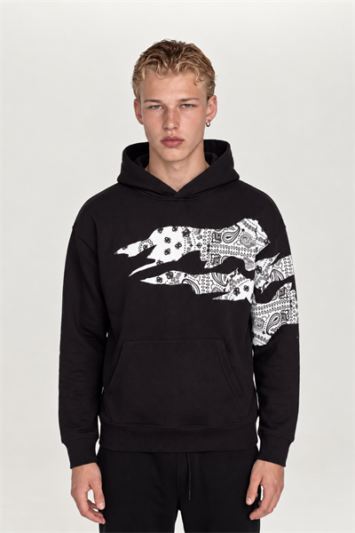 Bandana Desenli Kapüşonlu Sweatshirt