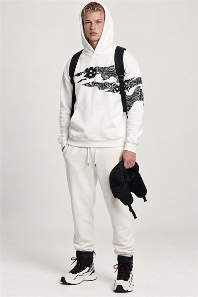Bandana Desenli Kapüşonlu Sweatshirt