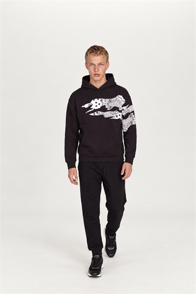 Bandana Desenli Kapüşonlu Sweatshirt