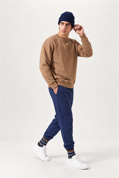 Basic Oversize Bisiklet Yaka Sweatshirt