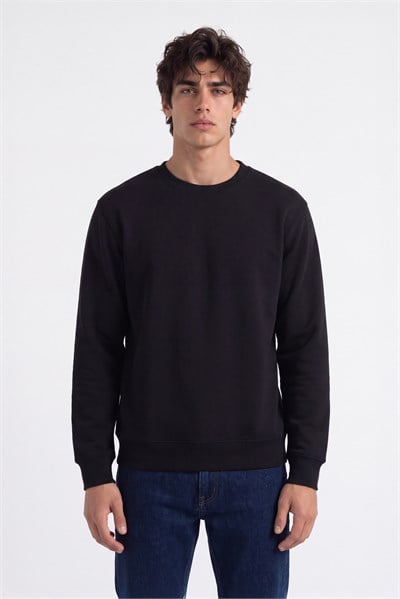 Basic Oversize Bisiklet Yaka Sweatshirt