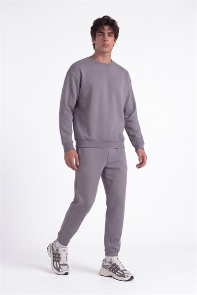 Basic Oversize Bisiklet Yaka Sweatshirt