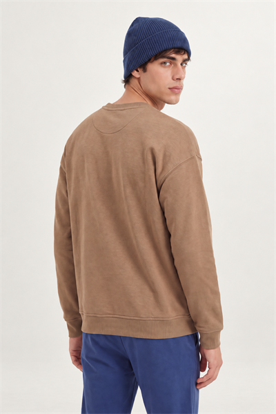 Basic Oversize Bisiklet Yaka Sweatshirt