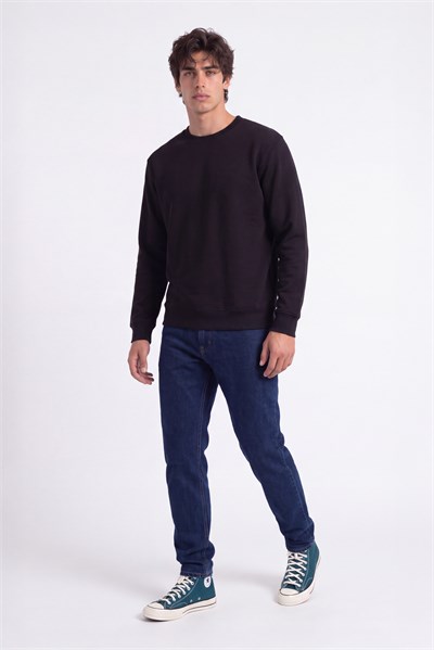Basic Oversize Bisiklet Yaka Sweatshirt