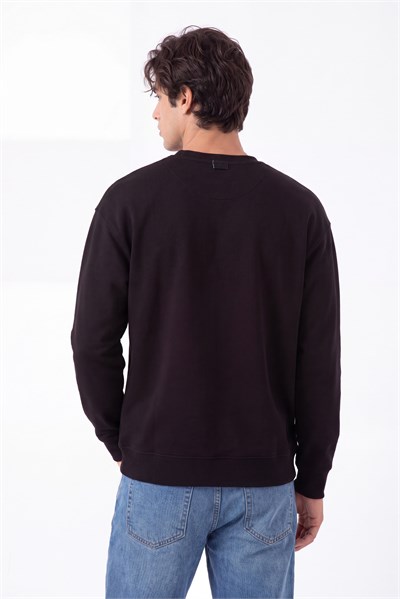 Basic Oversize Bisiklet Yaka Sweatshirt