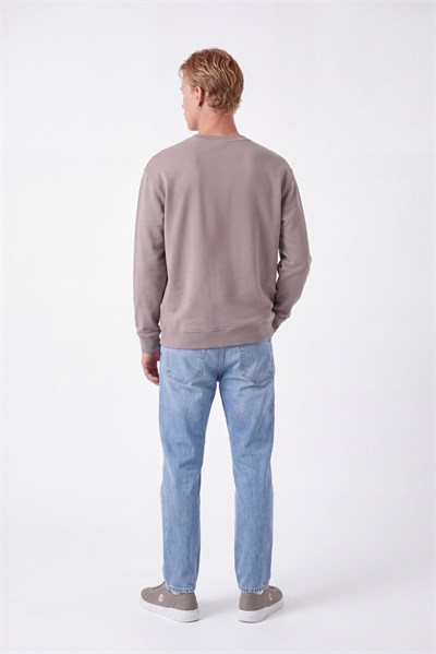 Basic Oversize Bisiklet Yaka Sweatshirt