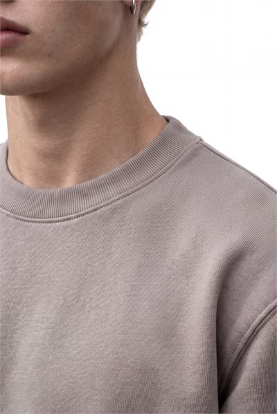 Basic Oversize Bisiklet Yaka Sweatshirt