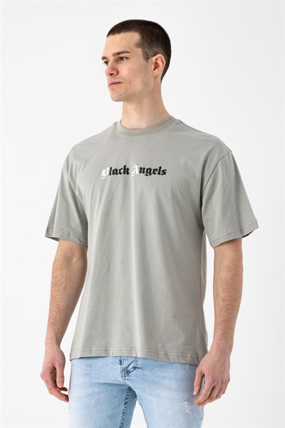 Black Angel Baskılı T-Shirt